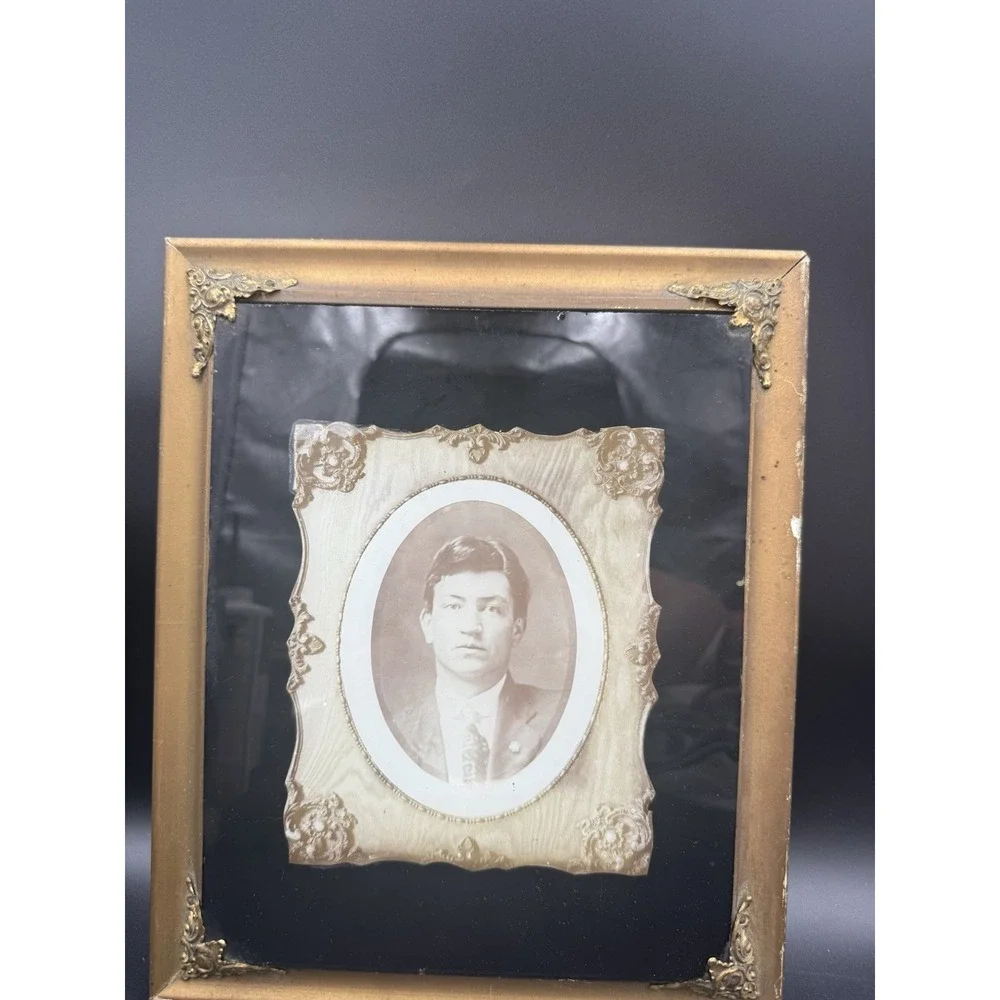 Antique Victorian Edwardian Gilt Frame Original Portrait Photo c1900 Ornate